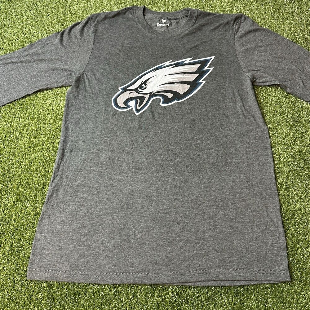 Philadelphia Eagles Fanatics Long Sleeve Shirt Men's Medium Gray NFL NWOT